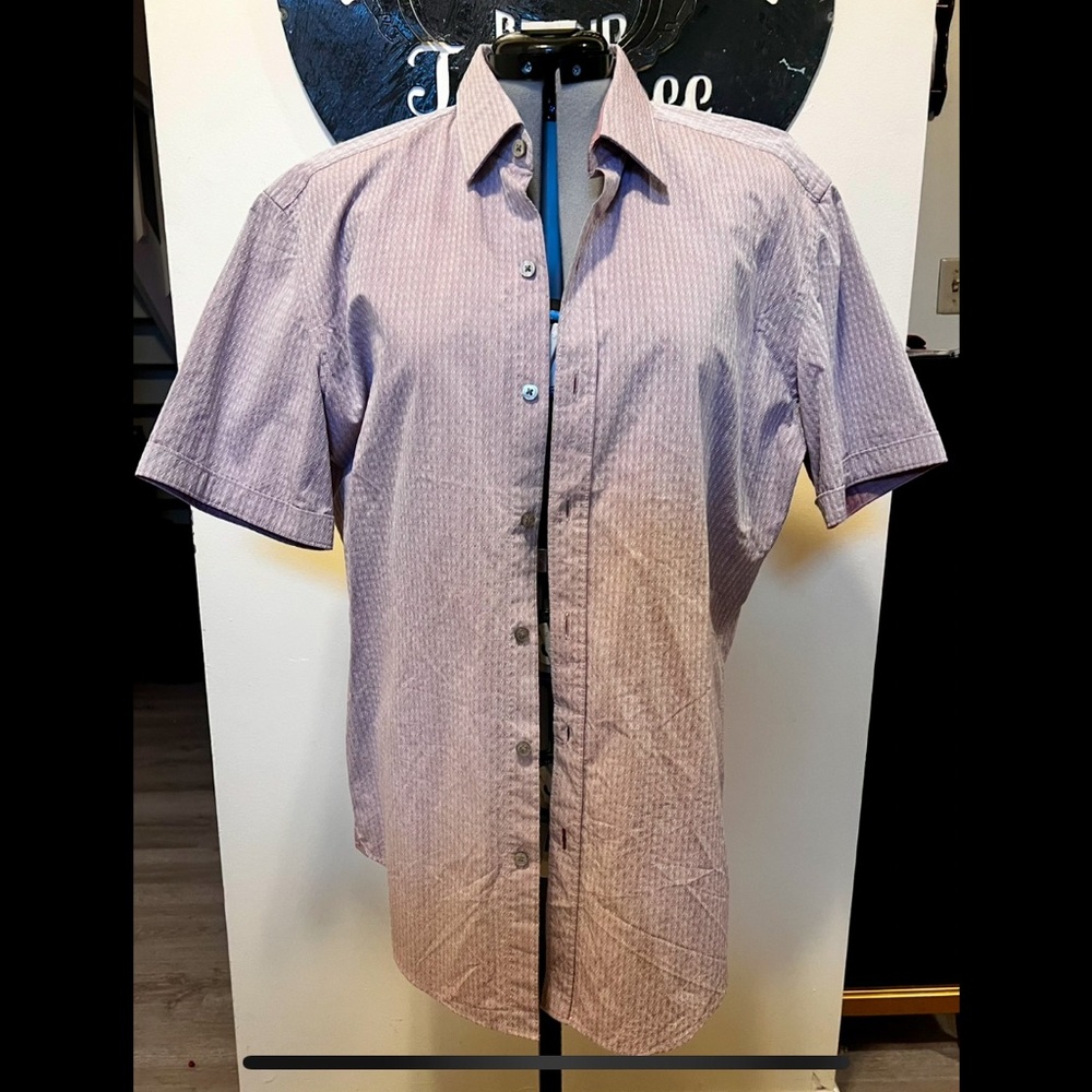 Hugo Boss Red and White Casual Button Down Shirt